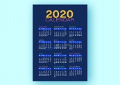 2020年日历表矢量