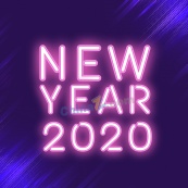 2020新年英文矢量素材