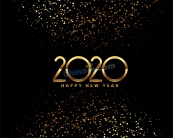 2020年新年快乐艺术字设计
