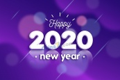 2020年新年快乐英文艺术字设计