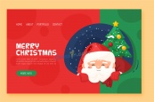 圣诞老人元素网页banner设计