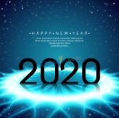 2020新年立体数字设计矢量