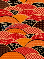 日式传统花纹矢量背景图