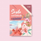 小清新水彩花卉海报设计