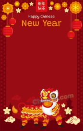 中国新年海报背景图设计