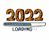2022创意进度条新年海报