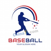 棒球运动矢量标志设计