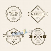 我们结婚啦婚礼标签设计