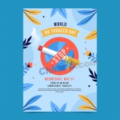 世界禁烟日矢量海报设计