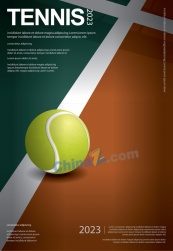 网球运动矢量海报设计