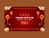 2025年春节生肖蛇年矢量海报