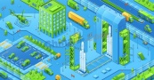 未来都市规划基础设施矢量模板