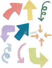 水彩箭头与方向符号合集矢量