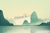 水墨中国风景背景矢量素材