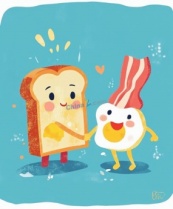 趣味早餐插图矢量素材