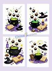 万圣节魔法药剂合集矢量素材
