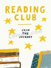 手绘读书俱乐部海报矢量模板