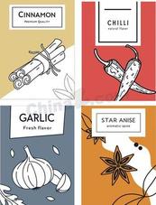 手绘烹饪调料香料合集矢量素材