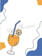 奶茶咖啡饮品手绘涂鸦矢量插画