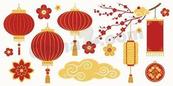 中国风元宵节灯笼合集矢量素材