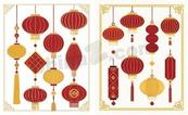 元宵节中国风灯笼合集矢量素材