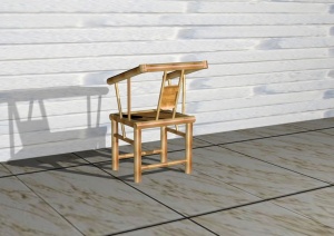 竹椅子三维模型图片