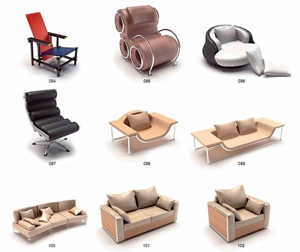 时尚沙发椅子3D设计模型素材