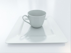 3D白色杯子模型效果图