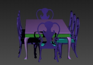 3D餐桌模型设计