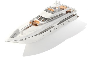 游艇3D模型效果图