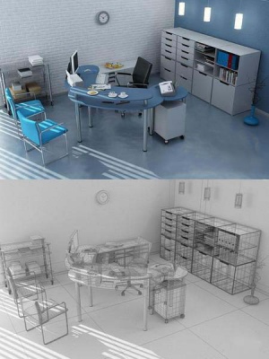 办公室3D模型