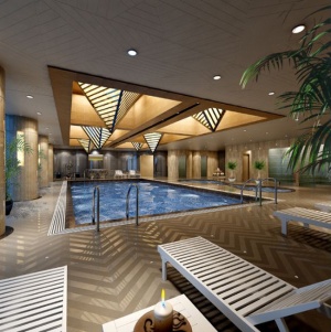室内游泳池三维模型