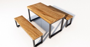 木质餐桌3D设计模型素材