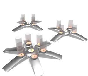 花瓣结构烛台3D设计模型素材