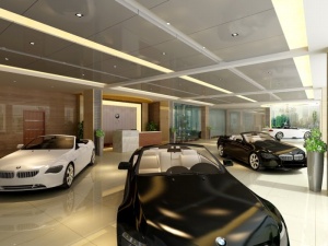 汽车展厅室内模型效果图