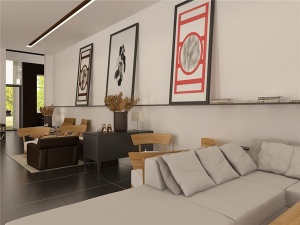 客厅3D模型效果图设计