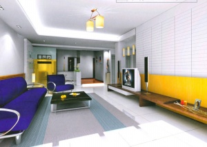 家装客厅模型效果图