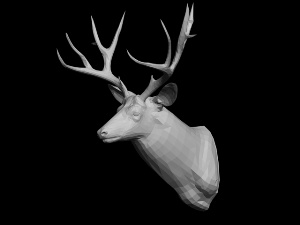 饰品鹿头3D模型设计