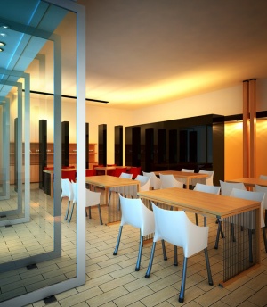 室内餐厅3D模型设计