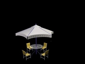 太阳伞三维模型设计