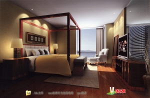 中国风卧室模型设计