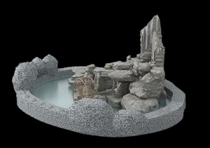 假山水池3Dmax模型设计
