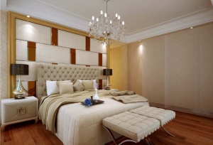 现代欧式卧室模型效果图