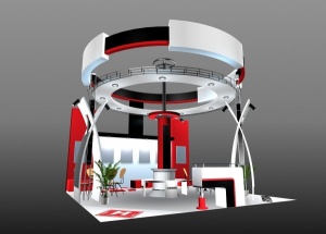3D圆形展厅模型