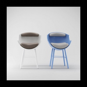 时尚餐椅3D模型设计
