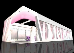 粉色展厅设计3D模型