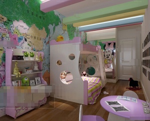 儿童房装潢模型效果设计