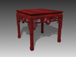 中式桌子3d模型