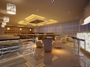 餐厅大堂3D模型设计