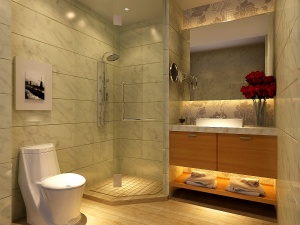 现代家居浴室模型